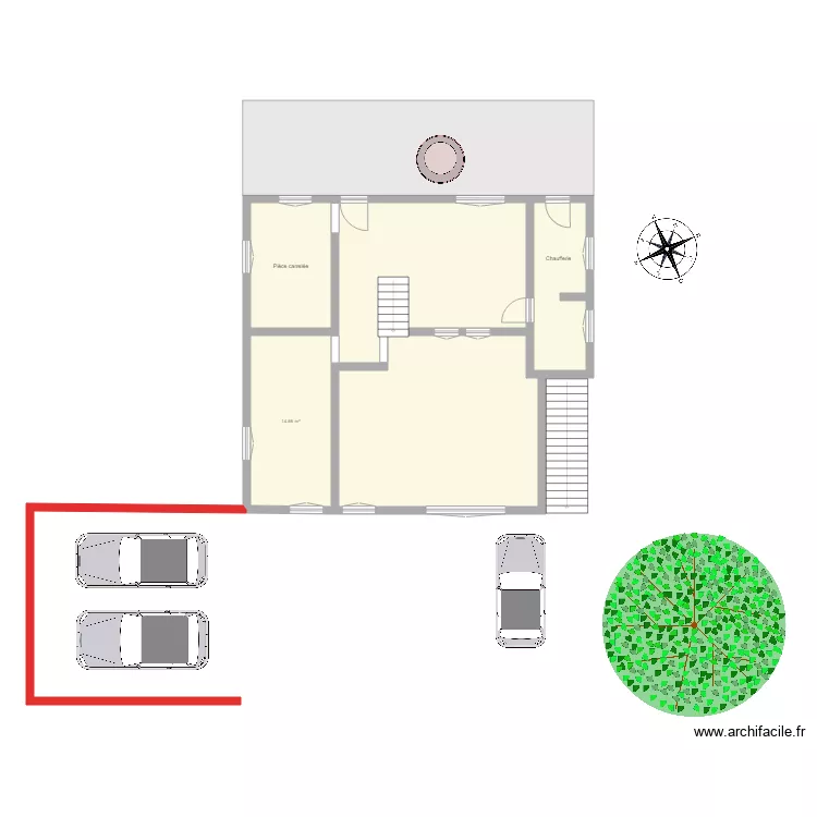 Extension 2 meubl&eacute;e V2. Plan de 