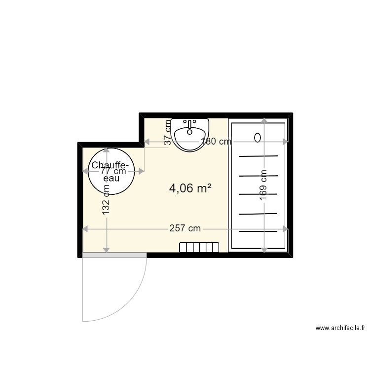 MONSEILIER ARLETTE . Plan de 1 pièce et 4 m2