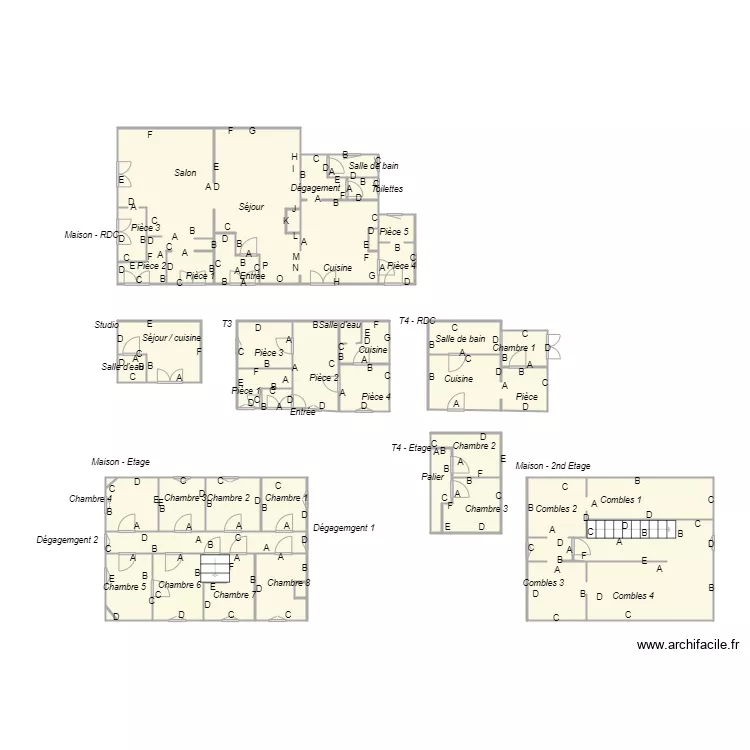 Croquis LAMIGE. Plan de 