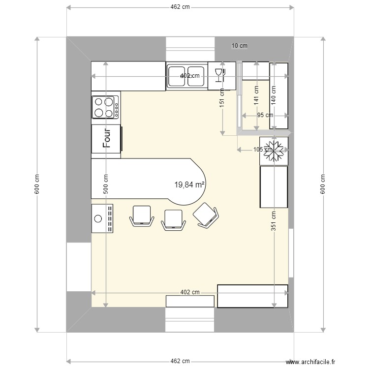 PlourivoKitchen_230102_3. Plan de 1 pièce et 20 m2