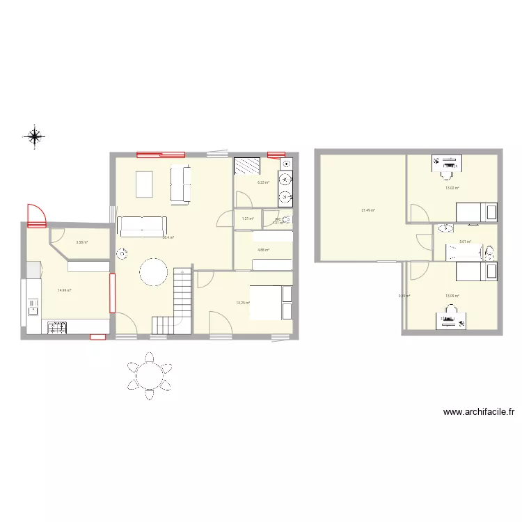 Maison Ruffey plan 1. Plan de 
