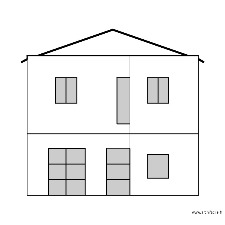 FACADE COUPE MARSON PROJET2. Plan de 20 pièces et 59 m2