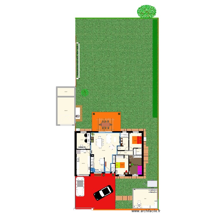 123. Plan de 15 pièces et 162 m2