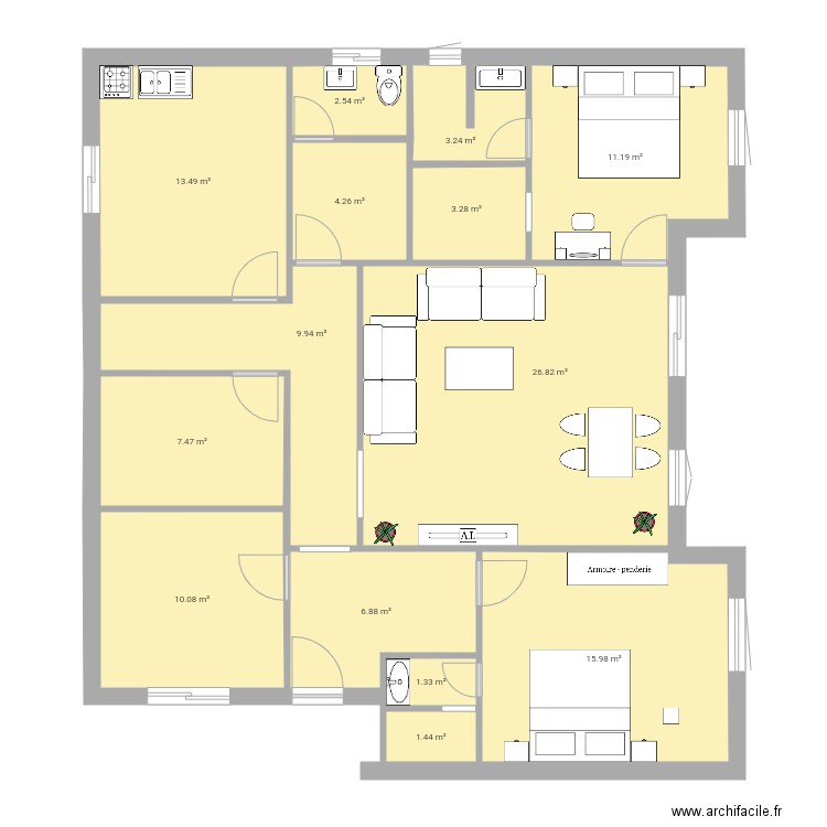 appart 2. Plan de 0 pièce et 0 m2