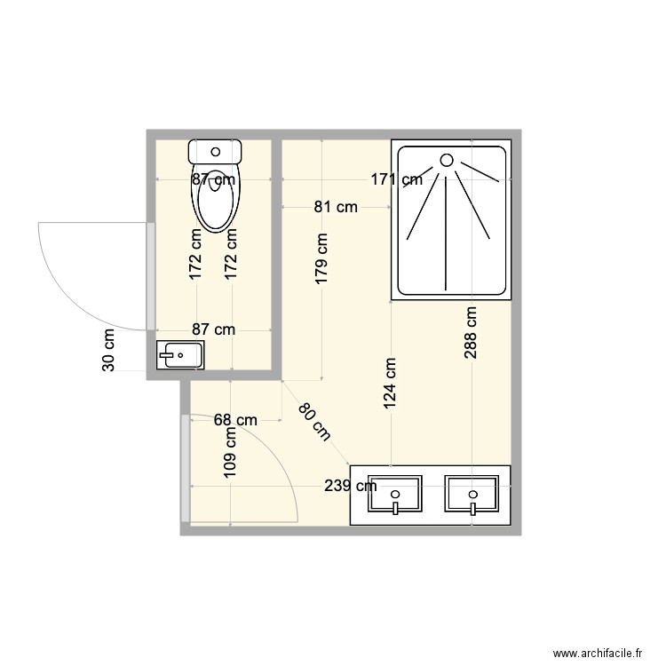 LOCMINE  Salle d eau. Plan de 0 pièce et 0 m2