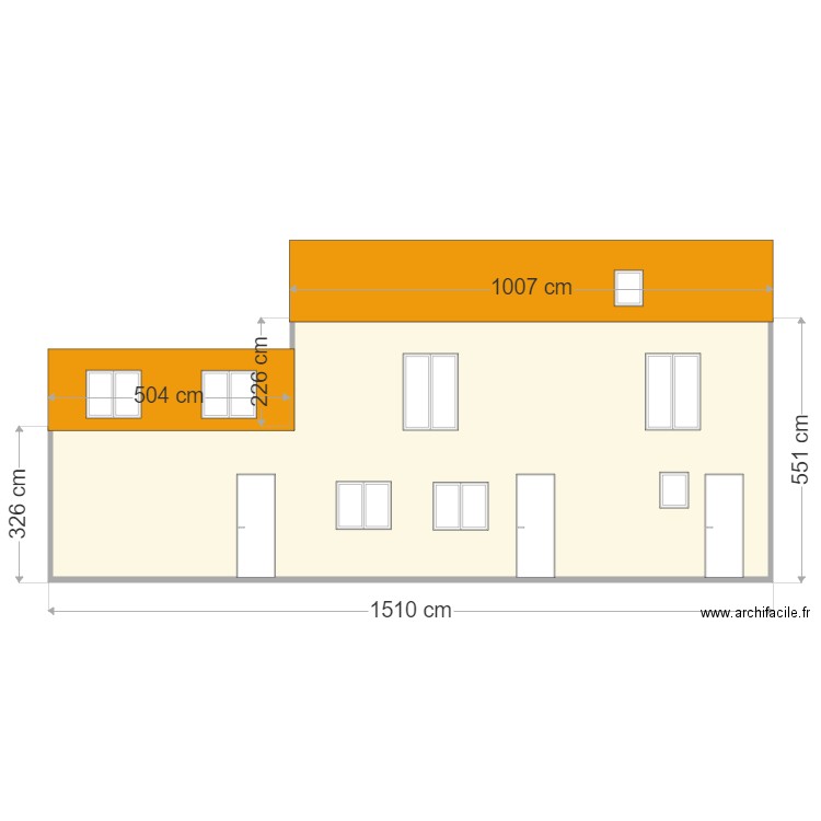 Plan de facade Avant. Plan de 0 pièce et 0 m2