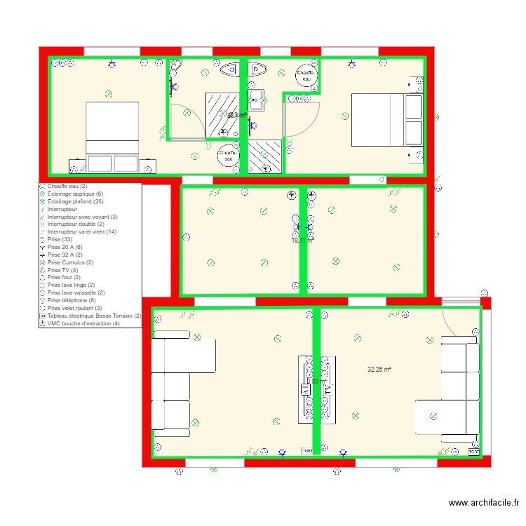 anto rdc ELEC. Plan de 0 pièce et 0 m2