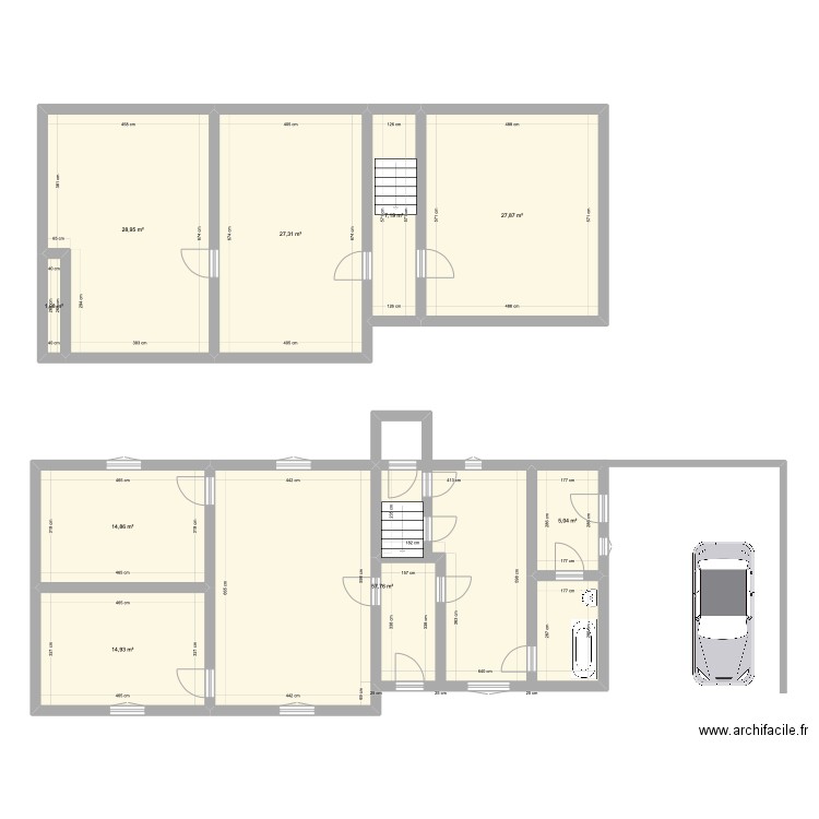 NELLEEGLISE. Plan de 9 pièces et 185 m2