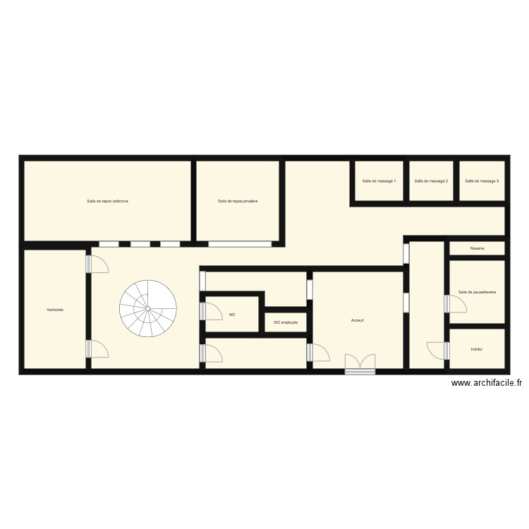 plan Rez de chaussé hammam. Plan de 0 pièce et 0 m2