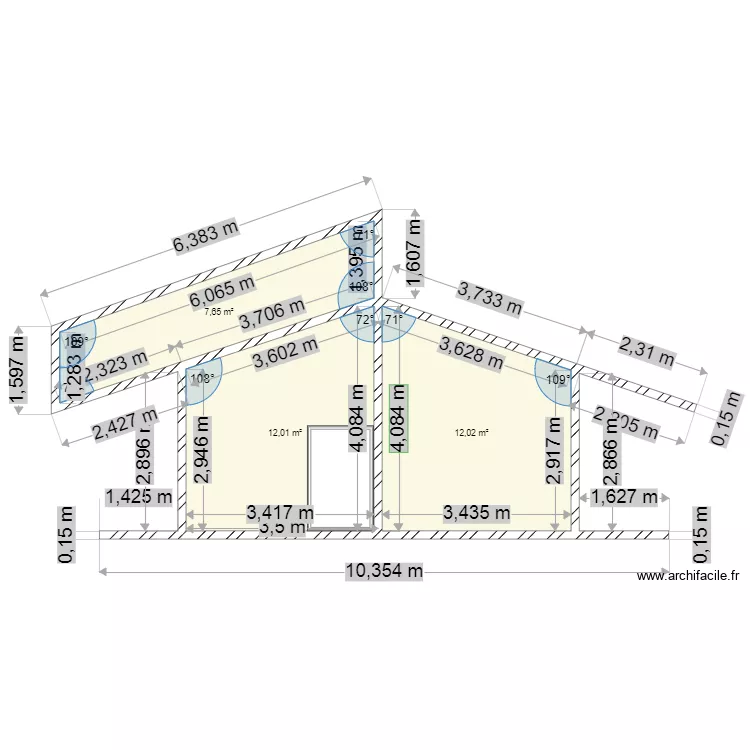façade bois. Plan de façade bois. Plan de