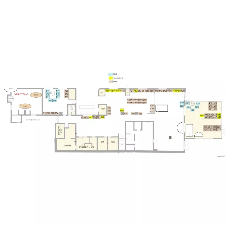 SALLE MAS 15 FEVRIER. Plan de 