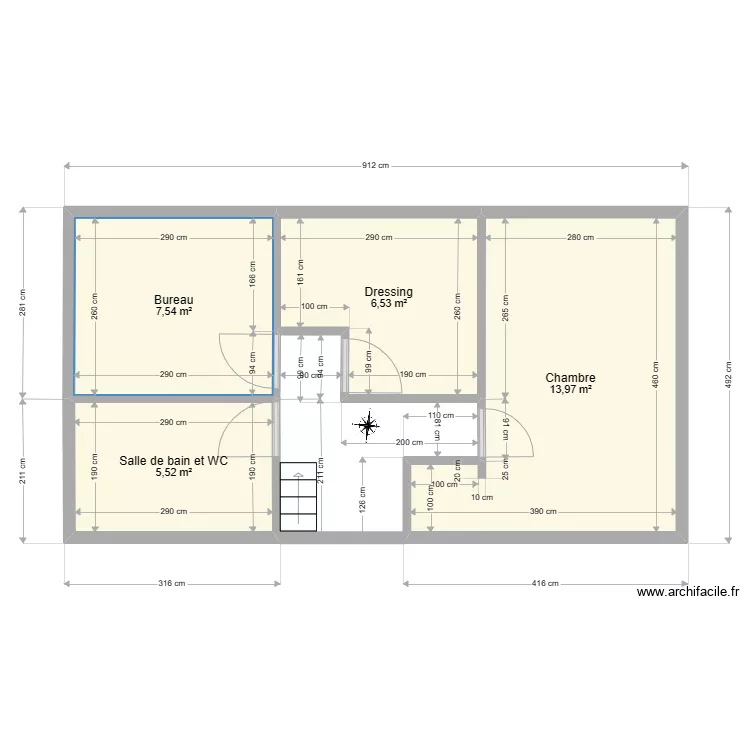 Etage promenade. Plan de Etage promenade. Plan de