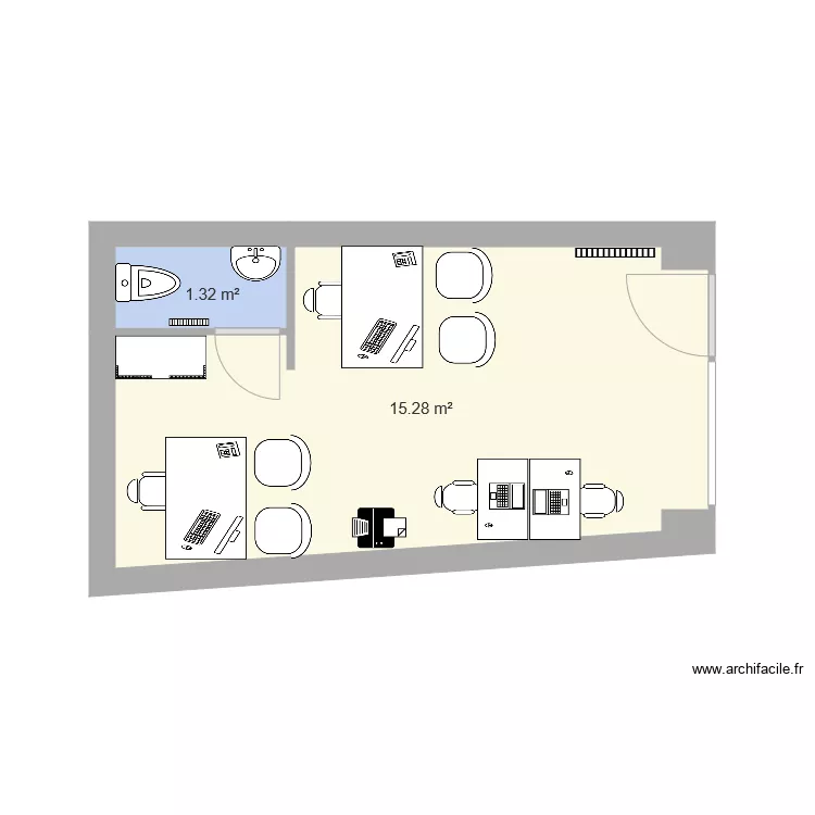 bureau romainville. Plan de 