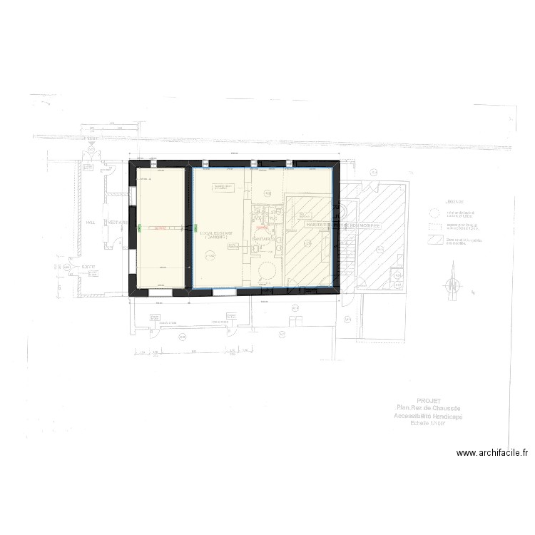 Bollene existant  . Plan de 2 pièces et 172 m2