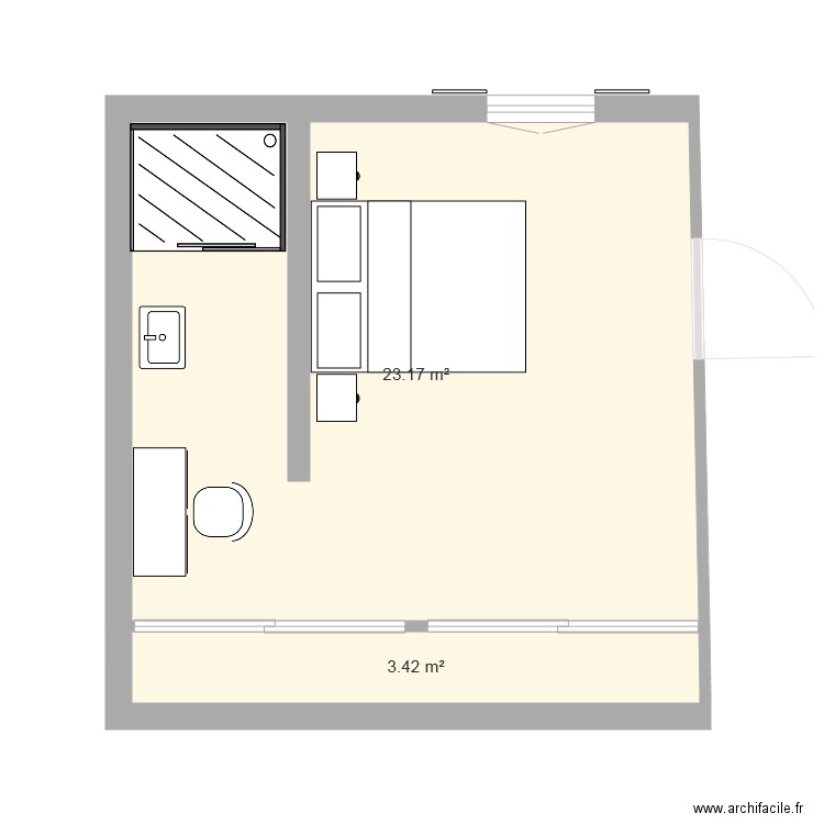 la chambre la praye. Plan de 0 pièce et 0 m2