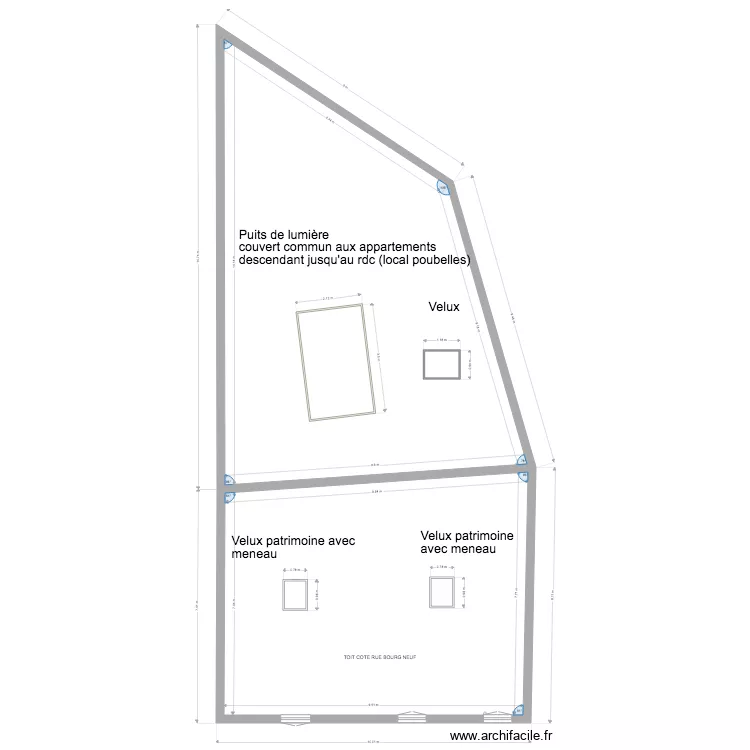 TOIT  APRES INSTALLATION VELUX 14 JUIN 2019. Plan de 