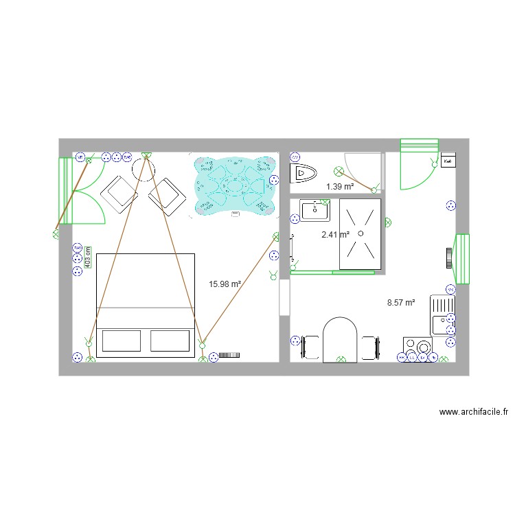 Studio Saints éléctricité. Plan de 0 pièce et 0 m2