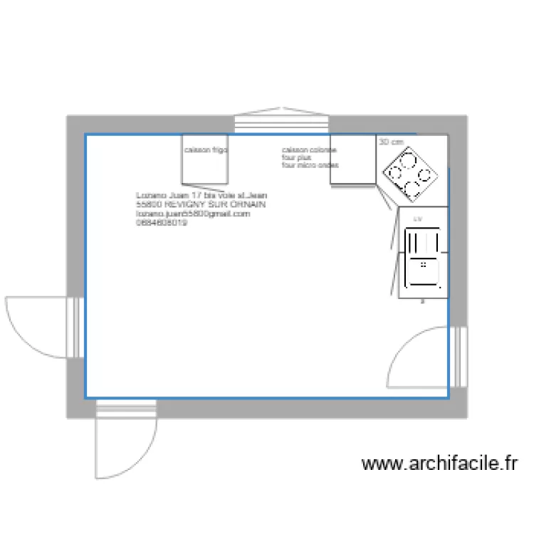 cuisine BLR4. Plan de 