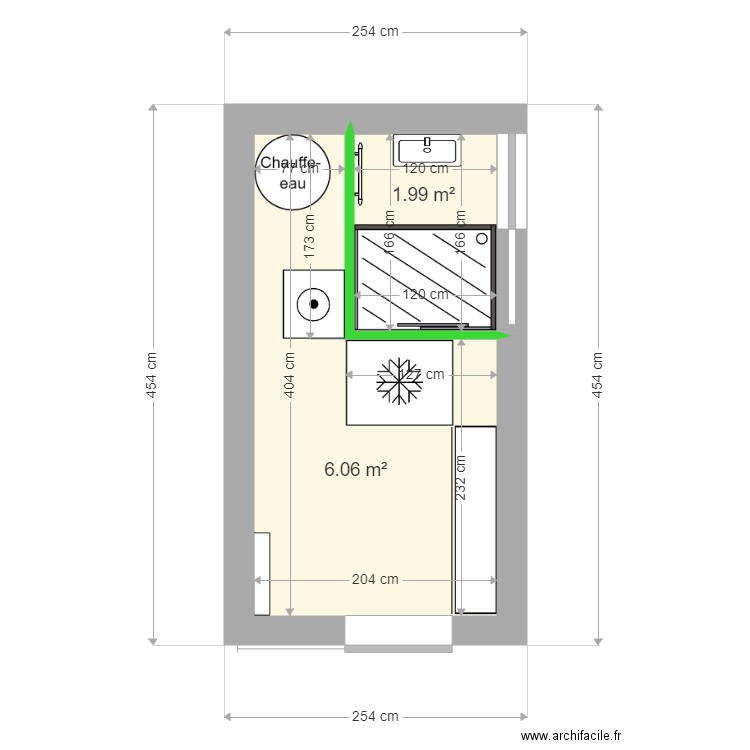 t1bis. Plan de 0 pièce et 0 m2