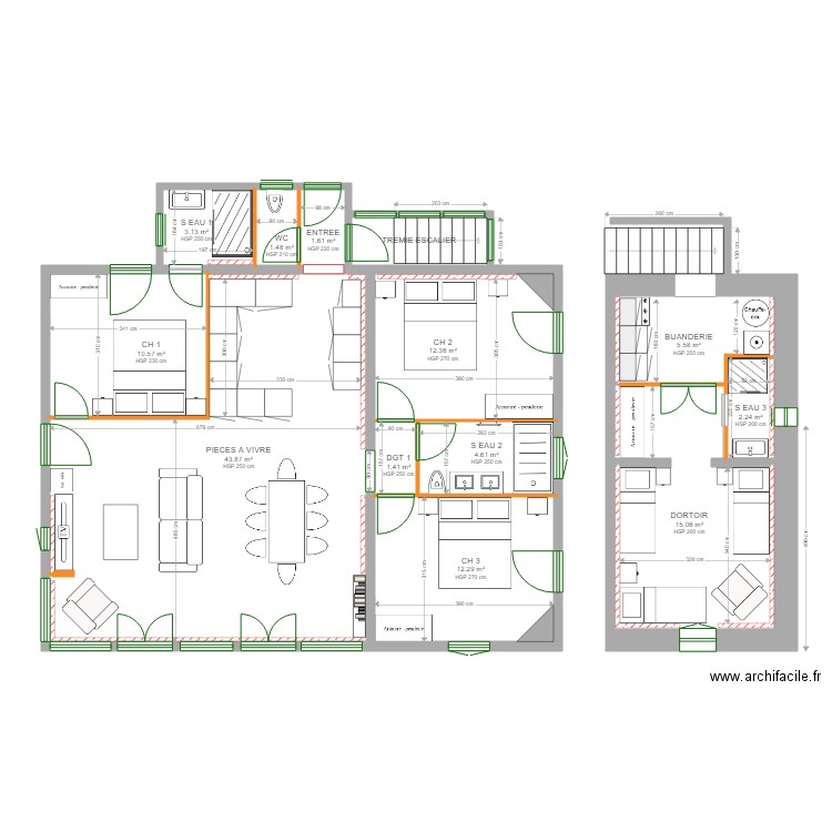 THECLA ENSOLEILLE. Plan de 0 pièce et 0 m2