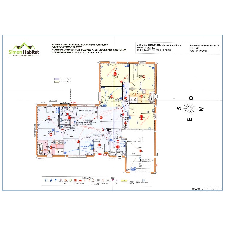 Plan Électricité Maison 2. Plan de 0 pièce et 0 m2