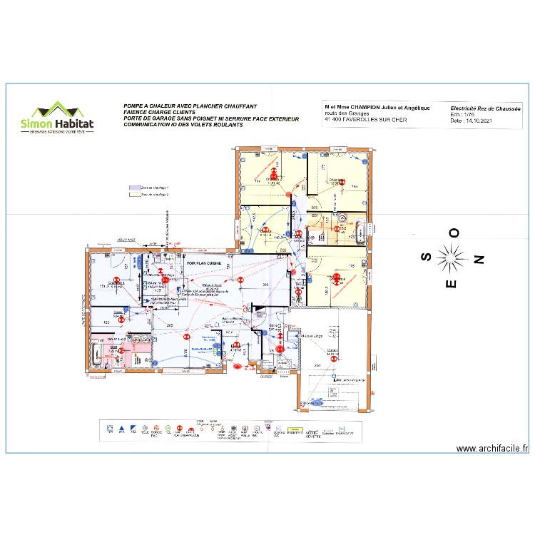 Plan Électricité Maison 2. Plan de 0 pièce et 0 m2