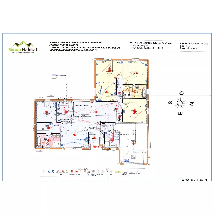 Plan Électricité Maison 2. Plan de Plan Électricité Maison 2. Plan de