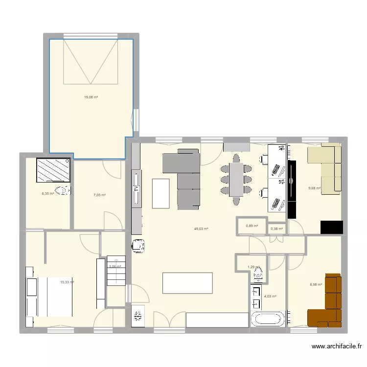 Maison Moussy le Neuf 2. Plan de 