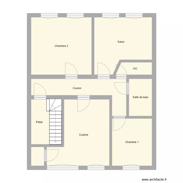 Croquis  1 &eacute;tage GEISS. Plan de 