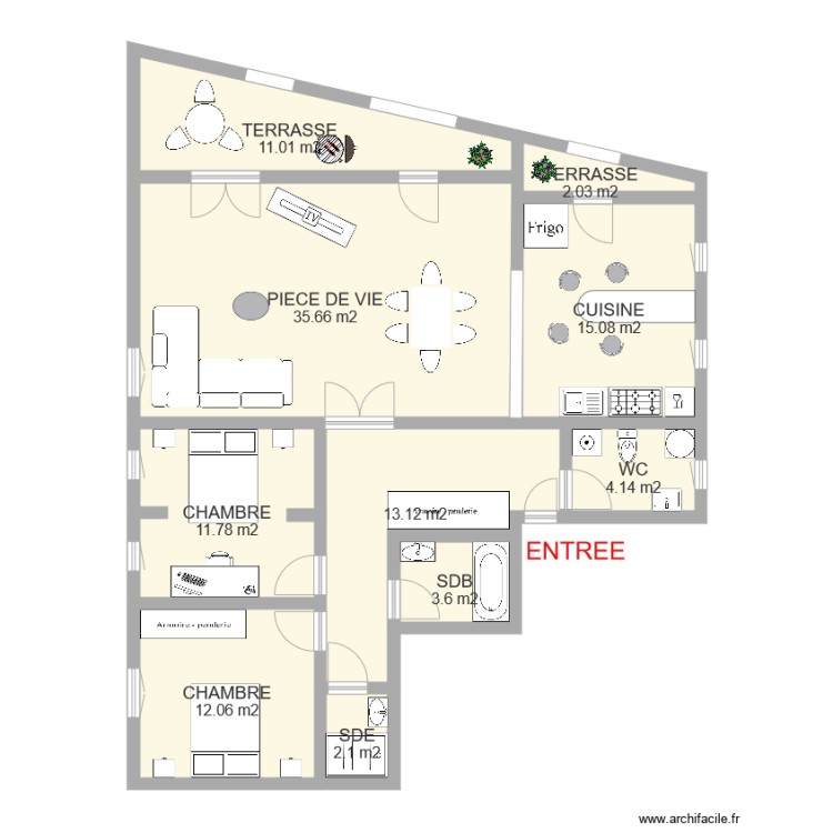 VINEY 1er &eacute;tage. Plan de 0 pièce et 0 m2