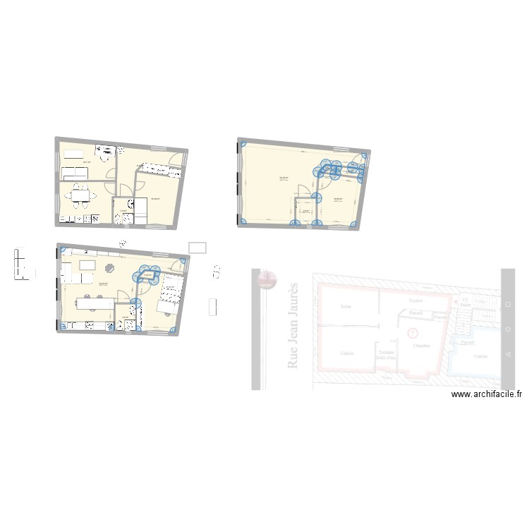 Domene 45m original. Plan de 15 pièces et 138 m2