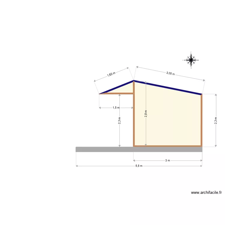 plan de fassade nord. Plan de plan de fassade nord. Plan de