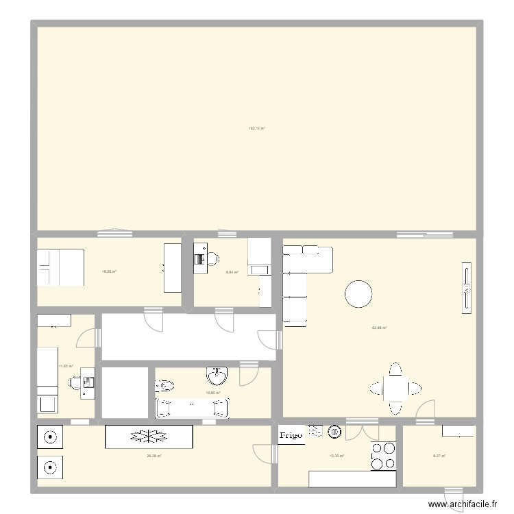 Maison 1. Plan de 0 pièce et 0 m2
