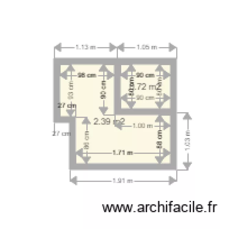salle de bain Pastorelli. Plan de 