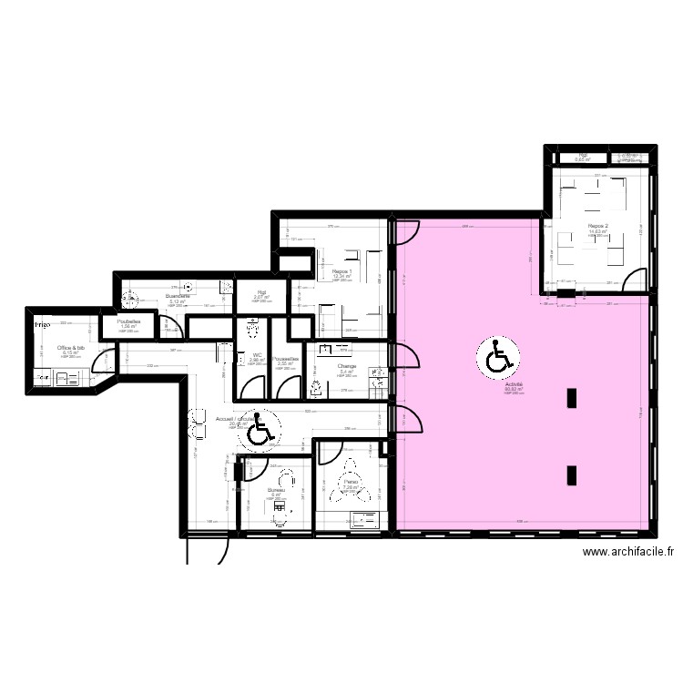 94LB10-12H projet. Plan de 20 pièces et 171 m2