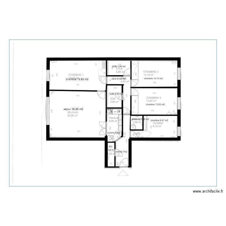 VOISIN. Plan de 0 pièce et 0 m2