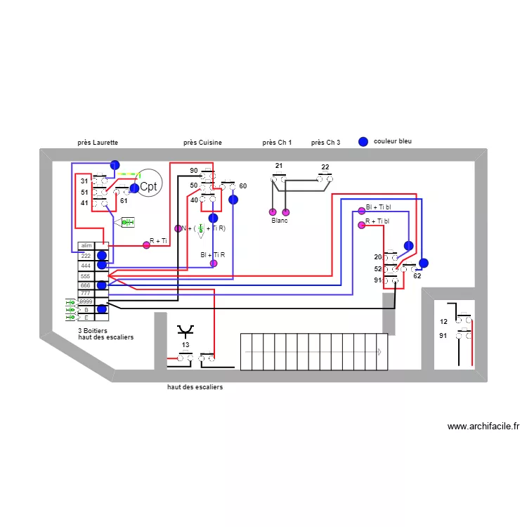 D&eacute;tail Bouton Poussoir Oli 105A fin 31-07-2023. Plan de 