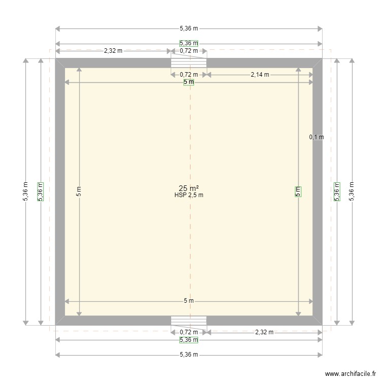 QUEBEC 1ER ETAGE 2. Plan de 1 pièce et 25 m2