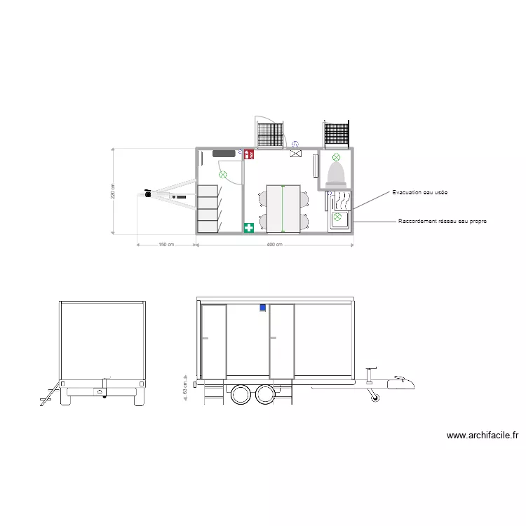 BVR FABRICATION 4 places luxe. Plan de 