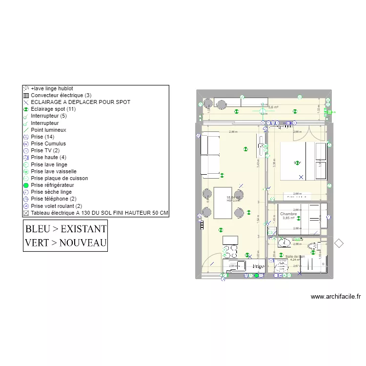 PROJET 2 APPART ST HILAIRE. Plan de PROJET 2 APPART ST HILAIRE. Plan de