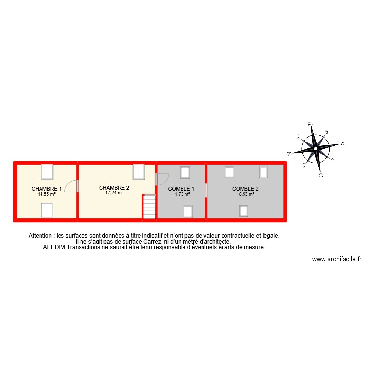 BI 10383 ETAGE . Plan de 0 pièce et 0 m2