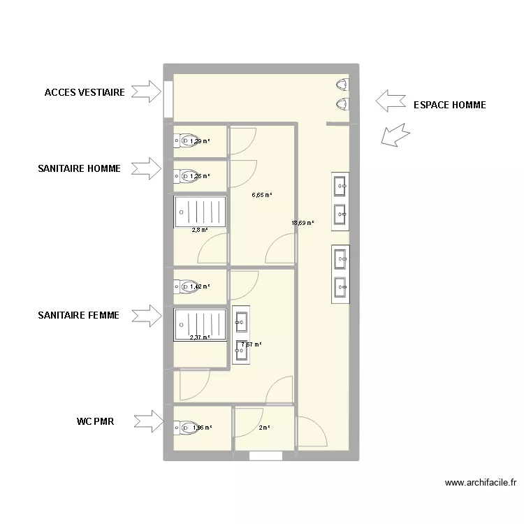 SANITAIRE F.A.M V2. Plan de SANITAIRE F.A.M V2. Plan de