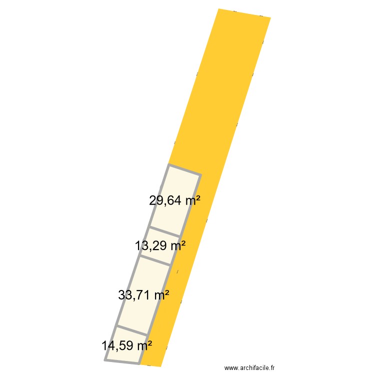 plan de masse v4. Plan de 4 pièces et 91 m2