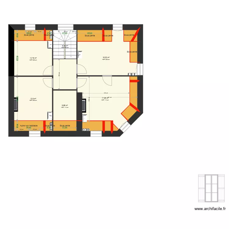 NATIONALE Existant. Plan de 