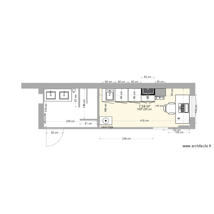 buanderie . Plan de 0 pièce et 0 m2