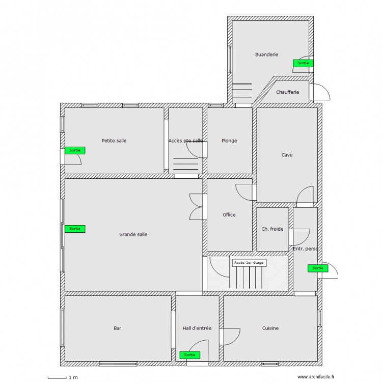 Auberge - RDC. Plan de 0 pièce et 0 m2