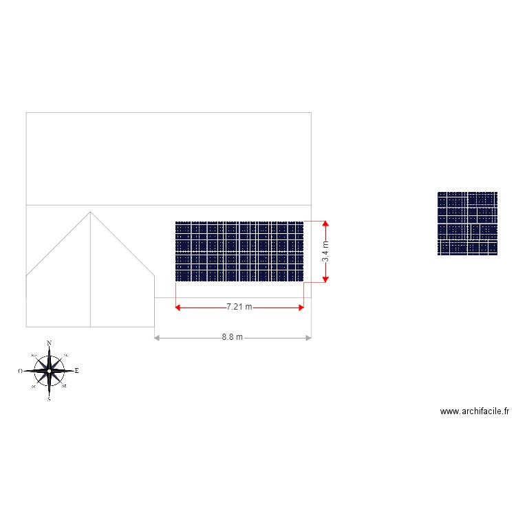 Implantation photovoltaïque. Plan de 0 pièce et 0 m2