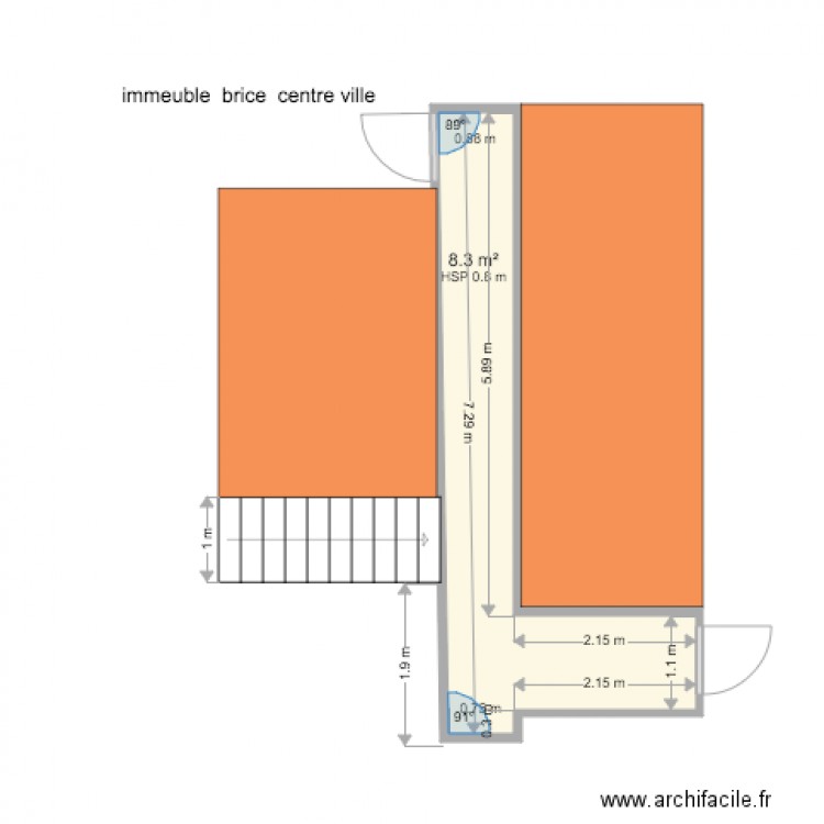 immeuble brice centre ville. Plan de 0 pièce et 0 m2