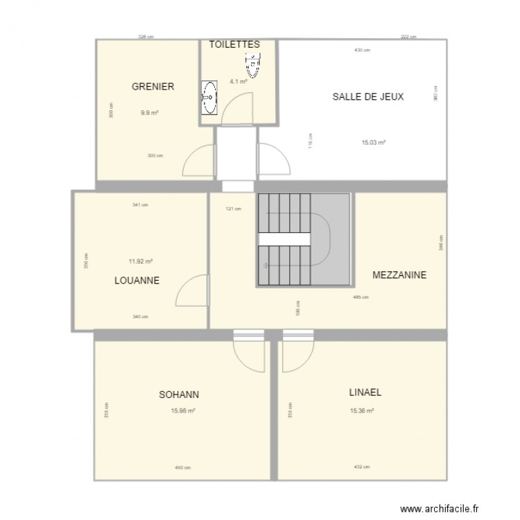 MAISON ETAGE. Plan de 0 pièce et 0 m2