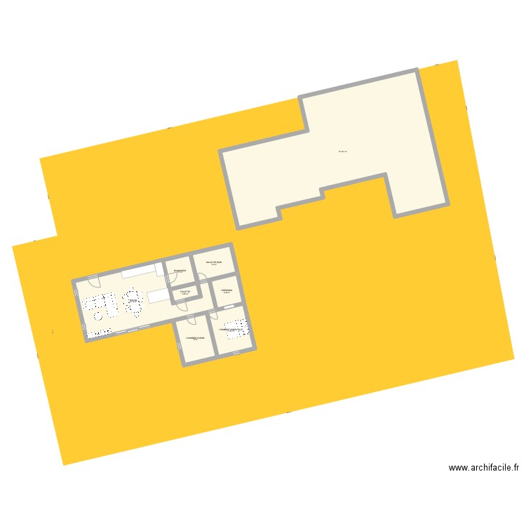 molleges SS. Plan de 8 pièces et 226 m2